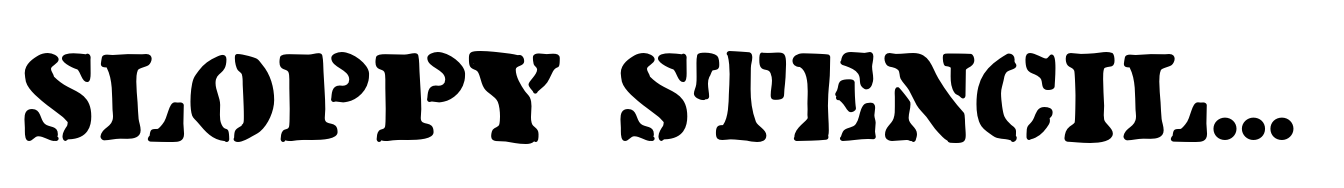 Sloppy Stencil Regular JNL